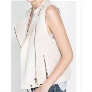 Zara Cream Vest NWOT